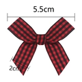Lazo de cinta a cuadros rojos y negros para el pelo y regalos con ancho de 2 cm - Cuadros Rojos y Negros