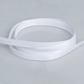 Rouleau de ruban gros-grain blanc de 0,6 cm avec texture nervurée pour loisirs créatifs - Rouleau Étroit / Blanc Blanchi (Standard)