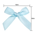 Nœud en ruban satin bleu clair de 4cm en polyester brillant pour travaux manuels DIY - Bleu