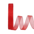 1.5cm transparent red organza ribbon roll for gift wrapping and DIY bows - 1.5cm*50 Yards / Red