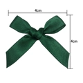Nœud en satin vert foncé pour bricolage et boîtes cadeaux mesurant 4cm sur 4cm - Vert