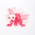 Colorful handmade korker bows in pink and white polyester ribbon for gift wrapping - 10cm*10cm / Red