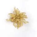 Decorative bright gold metallic mesh bow ribbon for gift box packaging and DIY crafts - 10cm*10cm / Golden Onion Tape