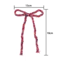 Red knit Christmas ribbon bow 13x18cm for DIY hair accessories and gift decor - 13cm*18cm / Burgundy