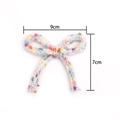 Colorful 9x7cm knitted yarn bow accessory for DIY crafts and hair ornaments - 9CM*7CM / White