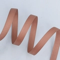 Elegant rose gold 1.5cm ribbed polyester ribbon with fine texture for gift wrapping - Brown (Standard)