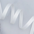 Close-up of white grosgrain ribbon with textured ribs for cake gift packaging - Off White (Standard)