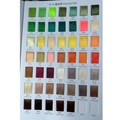 Detailed color chart of polyester ribbons showing various vibrant shades and item numbers - Bulk Pack of 1000 (Bulk Pack of 1000)