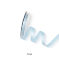 Light blue 1cm satin polyester ribbon roll for gift wrapping and floral decoration - Blue / 10mm (3/8 inch)