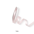 1cm light pink satin polyester ribbon roll for gift wrapping and DIY flower bouquets - Light Pink / 10mm (3/8 inch)