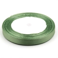 Single roll of glossy green satin polyester ribbon for gift wrapping and DIY crafts - 1cm Width x 22m Length / Dark Green