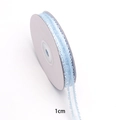 1cm hellblaues durchscheinendes Organzaband mit Wellenkante für DIY-Handwerk und Schleifen - Hellblau 1cm 50 Yards