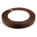 Rotolo di nastro di raso marrone scuro da 2,5 cm con trama a saia per regali - 15mm Larghezza-22 Metri / caffè