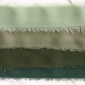 Detail of gradient green handmade frayed edge chiffon ribbons for wedding bouquets - Green Gradient Set (Thick Style 4cm Wide)