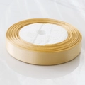 Rotolo di nastro di raso color oro champagne con finitura lucida per regali e fai da te - 15mm Larghezza-22 Metri / Oro