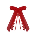 Nœud de mariage en organza rouge avec bords cœurs pour miroirs de voiture - Style Cœur en Organza / Rouge