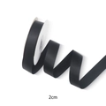 Black satin ribbon roll 2cm width for flower gift box wrapping and DIY crafts - Black / 2cm