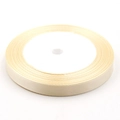 Roll of 2.5cm cream satin ribbon for DIY crafts and elegant gift box packaging - 1cm Width x 22m Length / Champagne