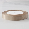 Champagne gold satin polyester ribbon roll for gift wrapping and DIY crafts - 1cm Width x 22m Length / Light Gold Gray