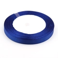 Deep blue satin ribbon roll 2.5cm wide with glossy finish for gift wrapping DIY - 1cm Width x 22m Length / Dark Blue