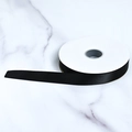 Cinta de raso negra 2,5 cm de poliéster para lazos DIY y accesorios de costura de ropa - Ancho 2,5 cm x 100 Yardas / Negro