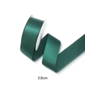 Deep green satin ribbon for gift boxes, 3.8cm wide polyester fabric roll for DIY crafts - Green / 3.8CM