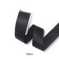3.8cm wide black satin ribbon roll for flower gift boxes and DIY handicraft decor - Black / 3.8CM