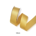 Golden 3.8cm satin ribbon roll for flower gift packaging and DIY crafts decoration - Gold / 3.8CM