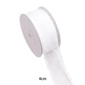 4cm white translucent organza ribbon with ruffled edges for DIY hair accessories - 【4cm*10 Sizes】pure White