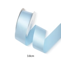 Sky blue satin ribbon roll 3.8cm wide for gift box packaging and DIY flower bouquets - Blue / 3.8CM