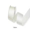 3.8cm ivory white satin ribbon roll for DIY flower gift box packaging and decoration - Beige / 3.8CM