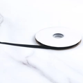 1cm wide black polyester satin ribbon roll for gift wrapping and floral decoration - Black