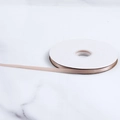 Champagne 1cm satin polyester ribbon on marble background for gift boxes - Grey Gold