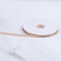 1cm wide champagne polyester satin ribbon roll for gift wrapping and garments - Peach Pink