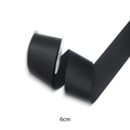 6cm wide black satin ribbon roll for gift wrapping and DIY crafts decoration - Black / 6.3cm