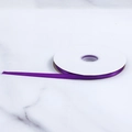 One roll of 1cm purple polyester satin ribbon on white spool for gift wrapping - Dark Purple
