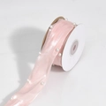 Pink pearl-embellished satin ribbon roll for gift wrapping and DIY floral decoration - Pink Double Layer Roll