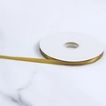 1cm wide golden polyester satin ribbon roll with silk finish for gift wrapping - Gold