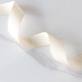 Detail of cream polyester ribbon with diamond woven texture for DIY crafts and gift wrapping - 2.2cmx9m / Champagne