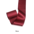 10cm wine red satin ribbon with glossy polyester finish for flower gift box decoration - Burgundy / 10cm