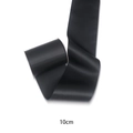 Black polyester satin ribbon roll 10cm width for gift wrapping and floral bouquets - Black / 10cm