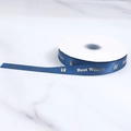 Dunkelblaues Satinband mit Goldfolienprägung für Geschenkboxen und Blumenverpackungen - 【2.5cm Breit 100 Yards】Kaffee