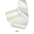 Polished 10cm white satin ribbon roll for DIY flower gift box packaging and decoration - Beige / 10cm