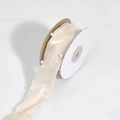 Champagne pearl chiffon ribbon roll for elegant gift wrapping and DIY crafts - Champagne Double Layer Roll