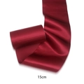 Roll of 15cm wide burgundy satin ribbon for flower gift box wrapping and DIY crafts - Burgundy / 15CM