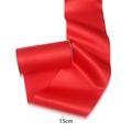 15cm wide bright red satin ribbon roll for gift wrapping and floral decoration - Red / 15CM