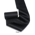 15cm wide black satin ribbon roll for flower gift wrapping and DIY crafts decoration - Black / 15CM