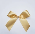 Elegant champagne gold satin ribbon bow for premium gift wrapping and DIY crafts - Gold Waist Bow (8*8cm)