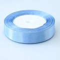Einzelne Rolle hellblaues Satinband 4cm breit für Geschenke und Bastelarbeiten - 2cmx22m / Himmelblau