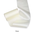 Creamy white satin ribbon 15cm wide for gift wrapping and floral bouquet decoration - Beige / 15CM